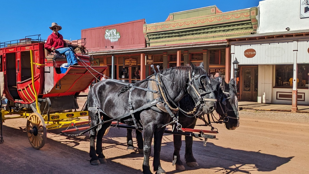 Stagecoach Driver Waits for Next Load of Passengers