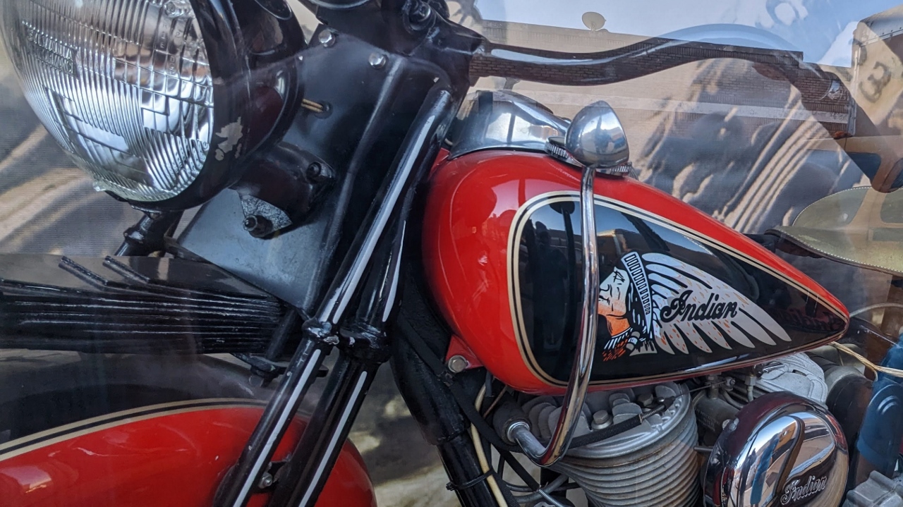 Suicide Shift Lever on Old Indian Motorcycle