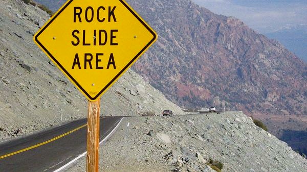 Road Clings To Talis Slope On East Side Of Tioga Pass